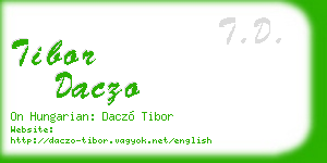 tibor daczo business card